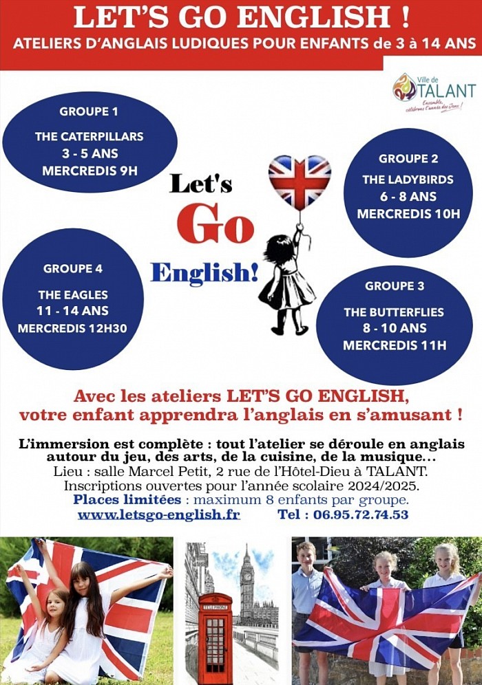 Let’s go English ateliers Anglais Dijon
